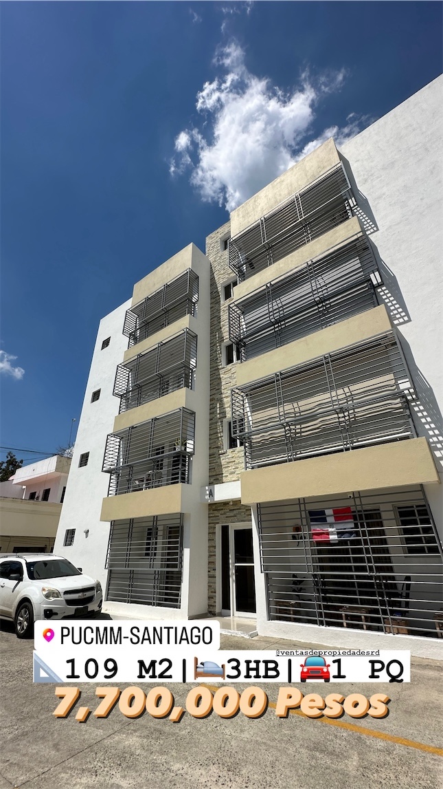 apartamentos - Tercer piso próximo a pucmm Santiago