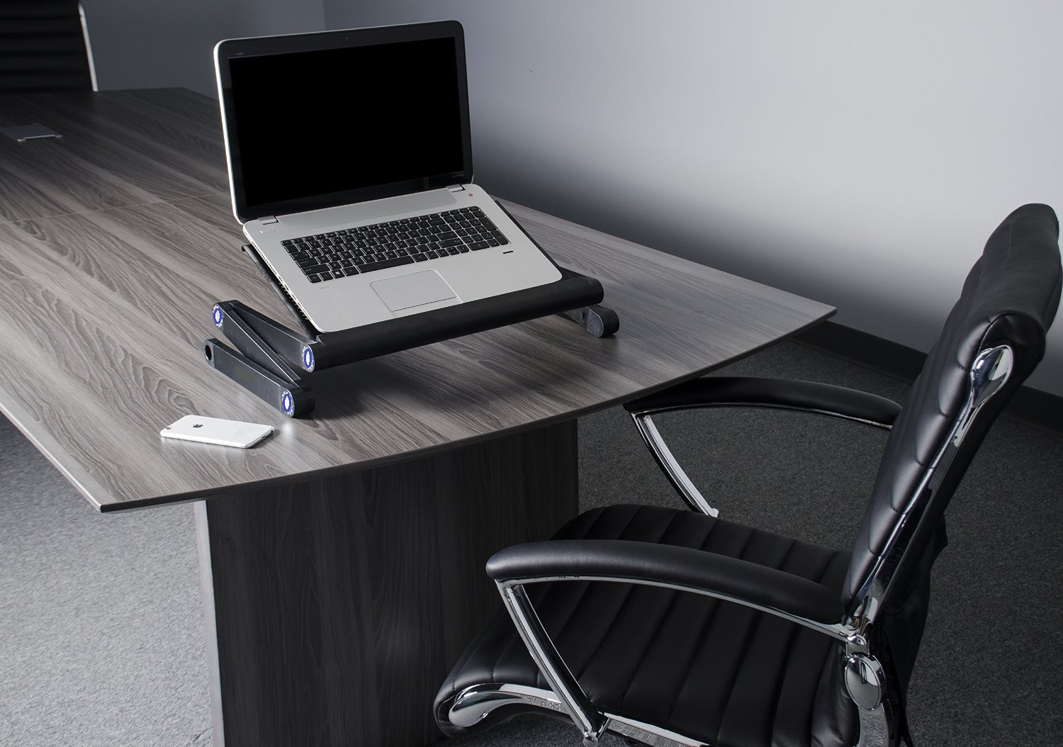 accesorios para electronica - Mesa para laptop portatil de Aluminio computadora con enfriador ventilador base 3