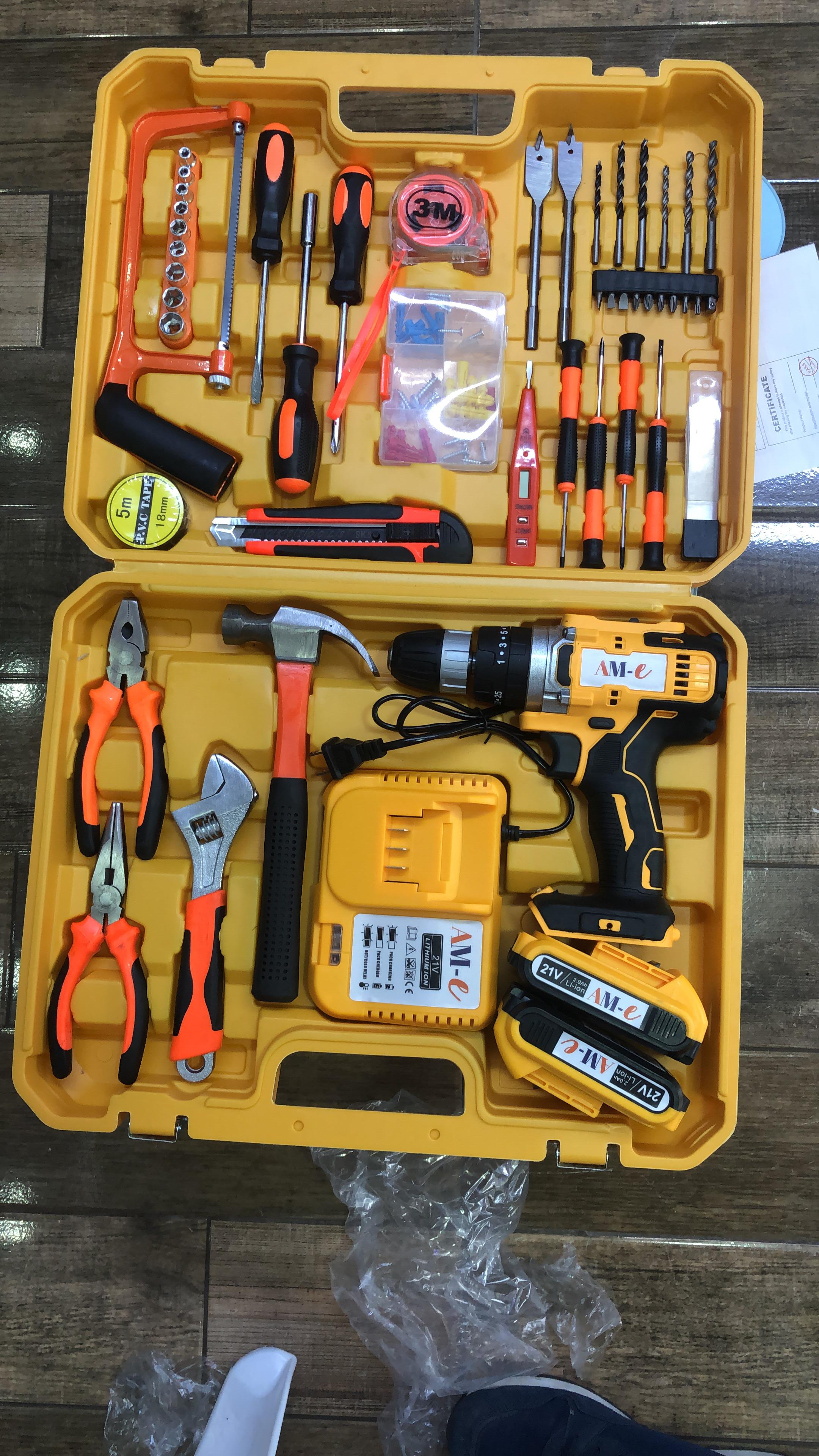 accesorios para electronica - taladro amarillo con herramientas 36 v 2.0ah 1