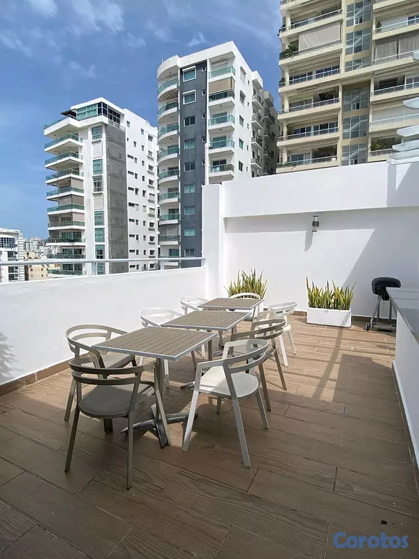 apartamentos - Apartamento en alquiler amueblado en Piantini  9