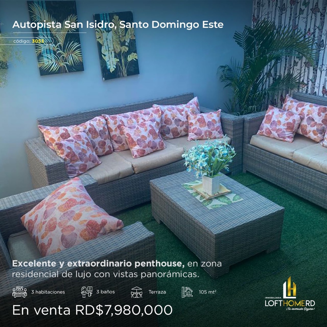 apartamentos - Venta de penthouse en la autopista de san Isidro Santo Domingo este  1