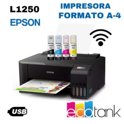 impresoras y scanners - IMPRESORA,WI-FI EPSON ECOTANK L1250 SISTEMA DE TINTA CONTINUA DE FABRICA