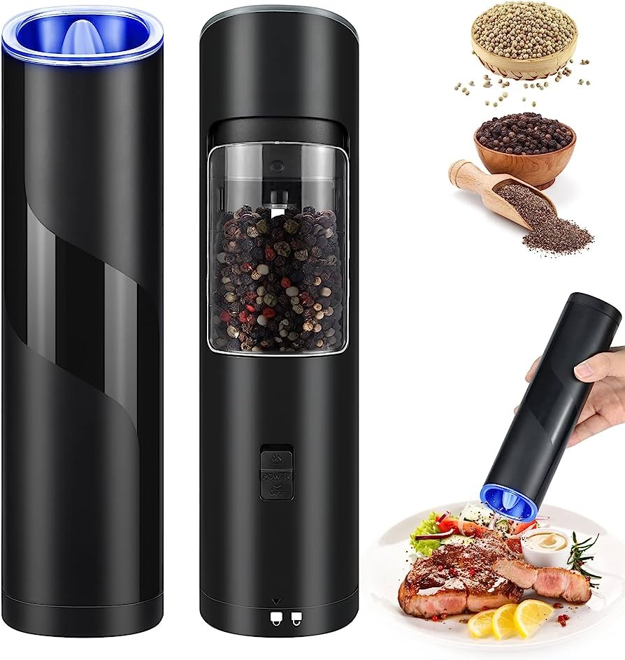 cocina - Molinillo electrico por gravedad de sal o pimienta con luz led salt and pepper 0