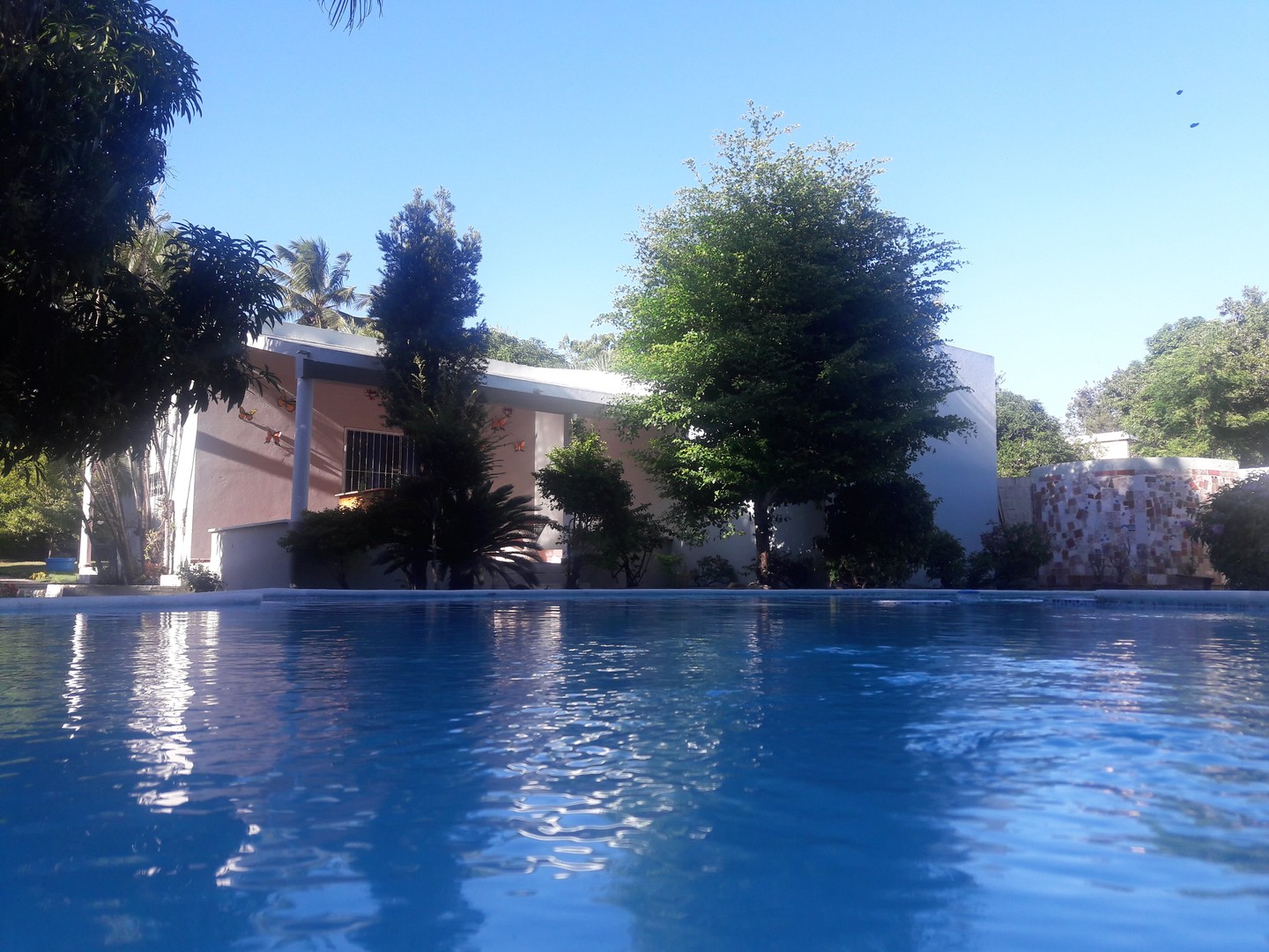 casas vacacionales y villas - Hermosa finquita , casa con piscina . Bani 