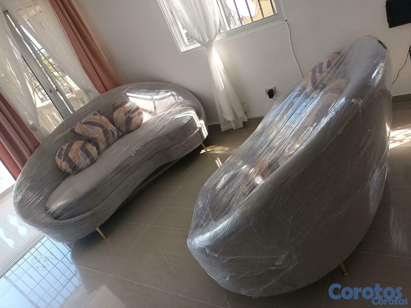 muebles y colchones - Juego de 2 Sofás de 3 plazas Excelente condiciones!!  3