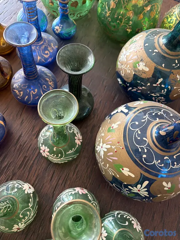 arte y antigüedades - Set de Floreros Decorativos Antiguos 2