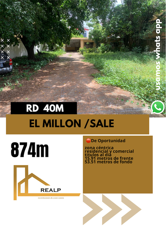 solares y terrenos - Solar en el millon en venta  0