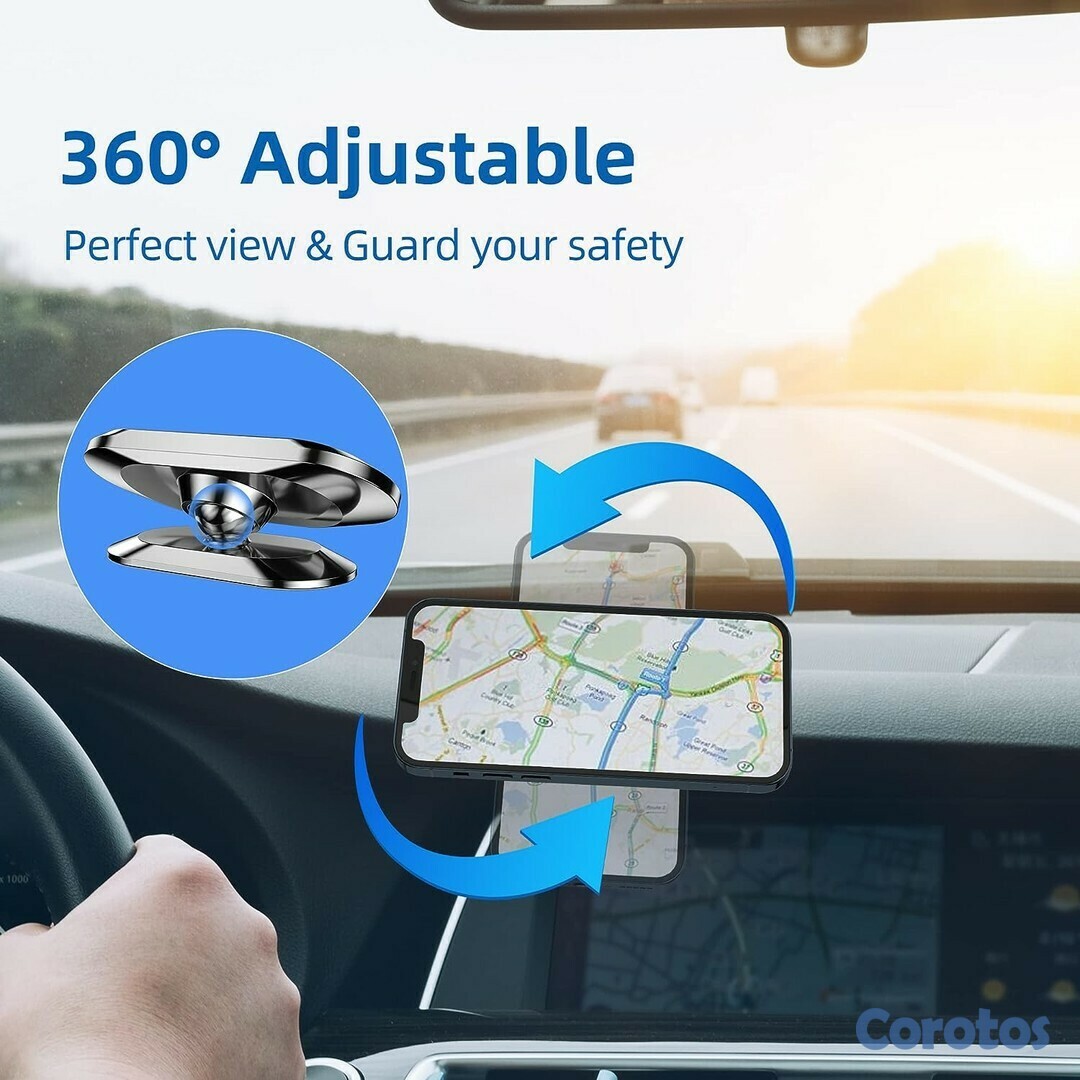 accesorios para electronica - Soporte universal de celular para carro magnetico con adhesivo CJ-10 6