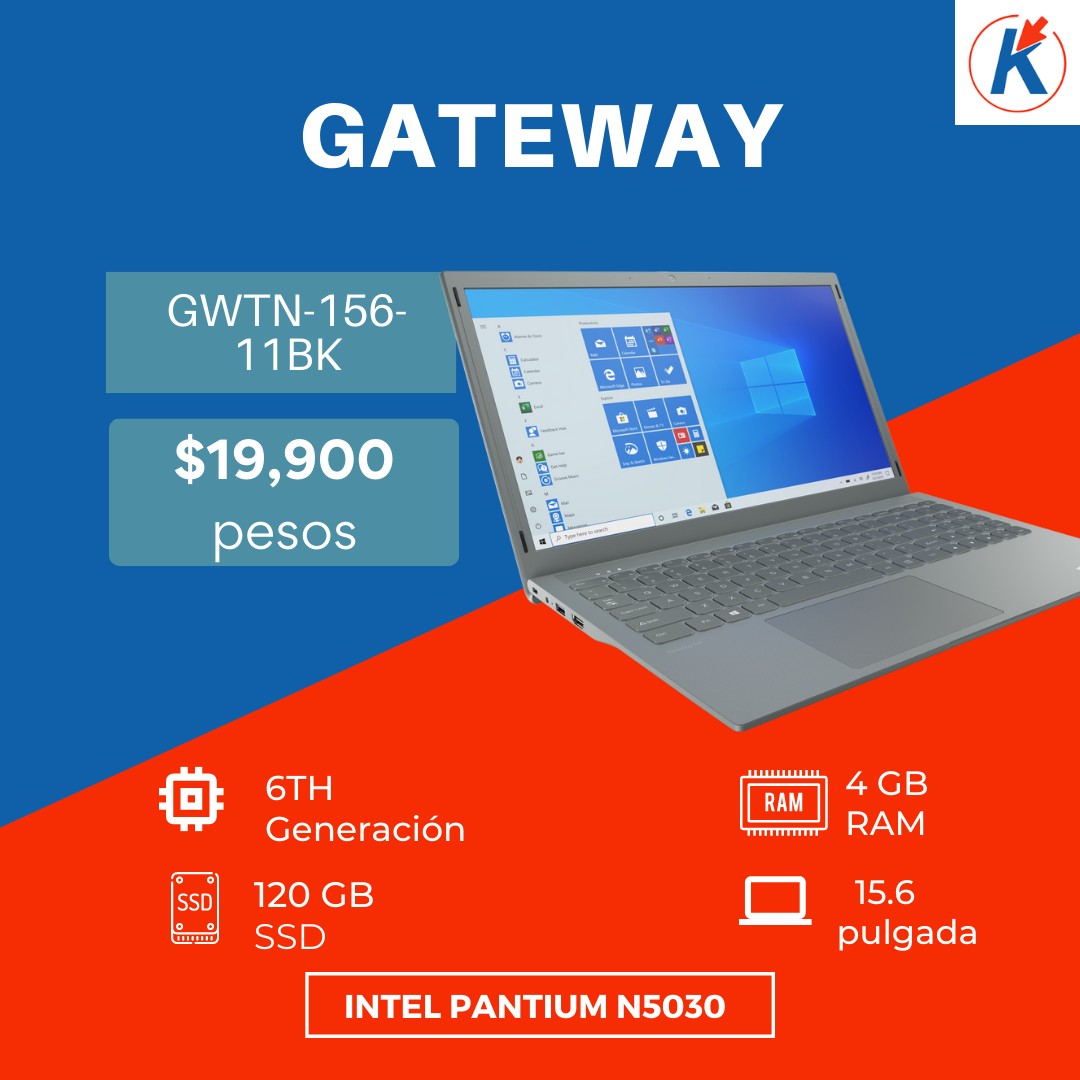 computadoras y laptops - LAPTOP GATEWAY GWTN-156-11BK