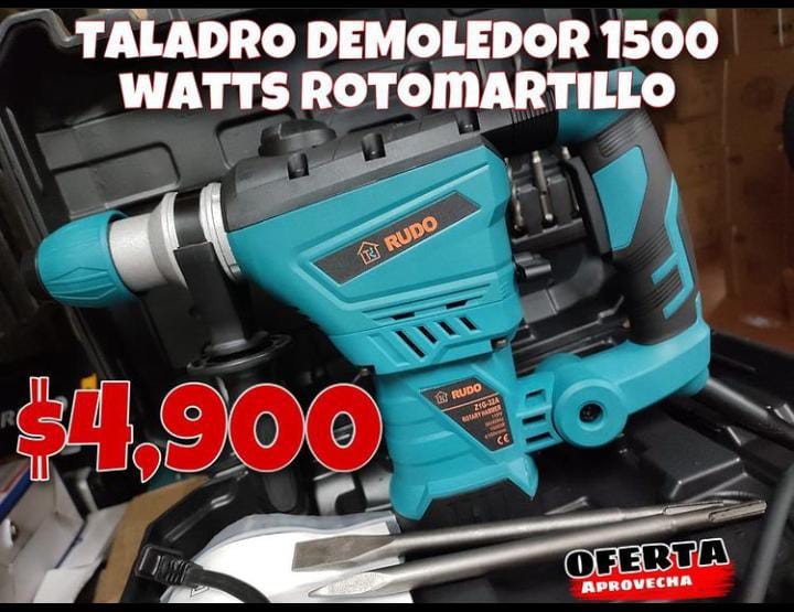 herramientas, jardines y exterior - TALADRO DEMOLEDOR DE 1500 WATTS ROTOMARTILLO