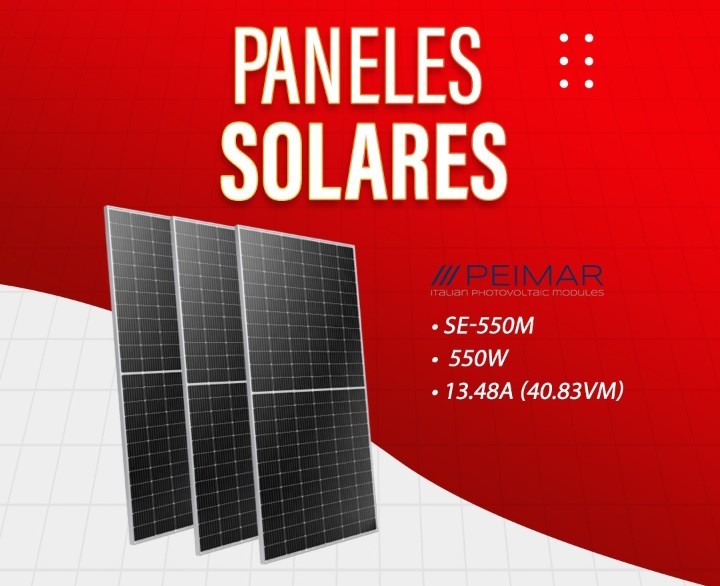 plantas e inversores - Panel solar monocristalinos tecnología PERC 550W Italiano  4