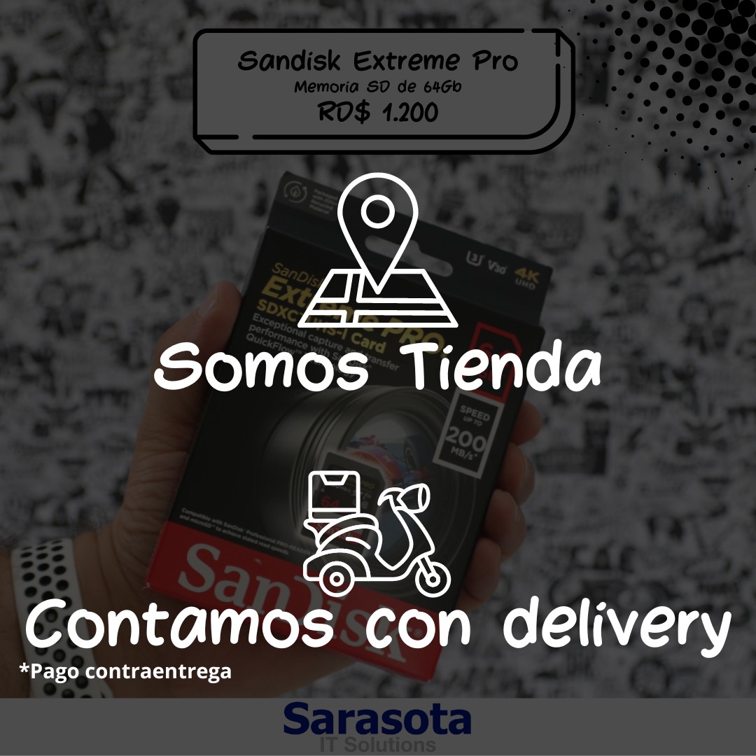 accesorios para electronica - Memoria SD 64Gb SanDisk Extreme Pro (200 MB/s) Somos Sarasota 2