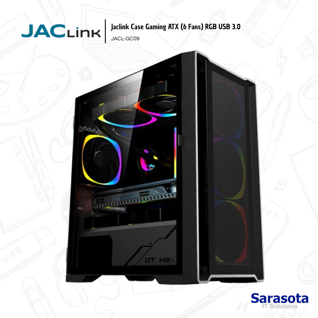accesorios para electronica -  Jaclink Case Gaming ATX (6 Fans) RGB USB 3.0  0