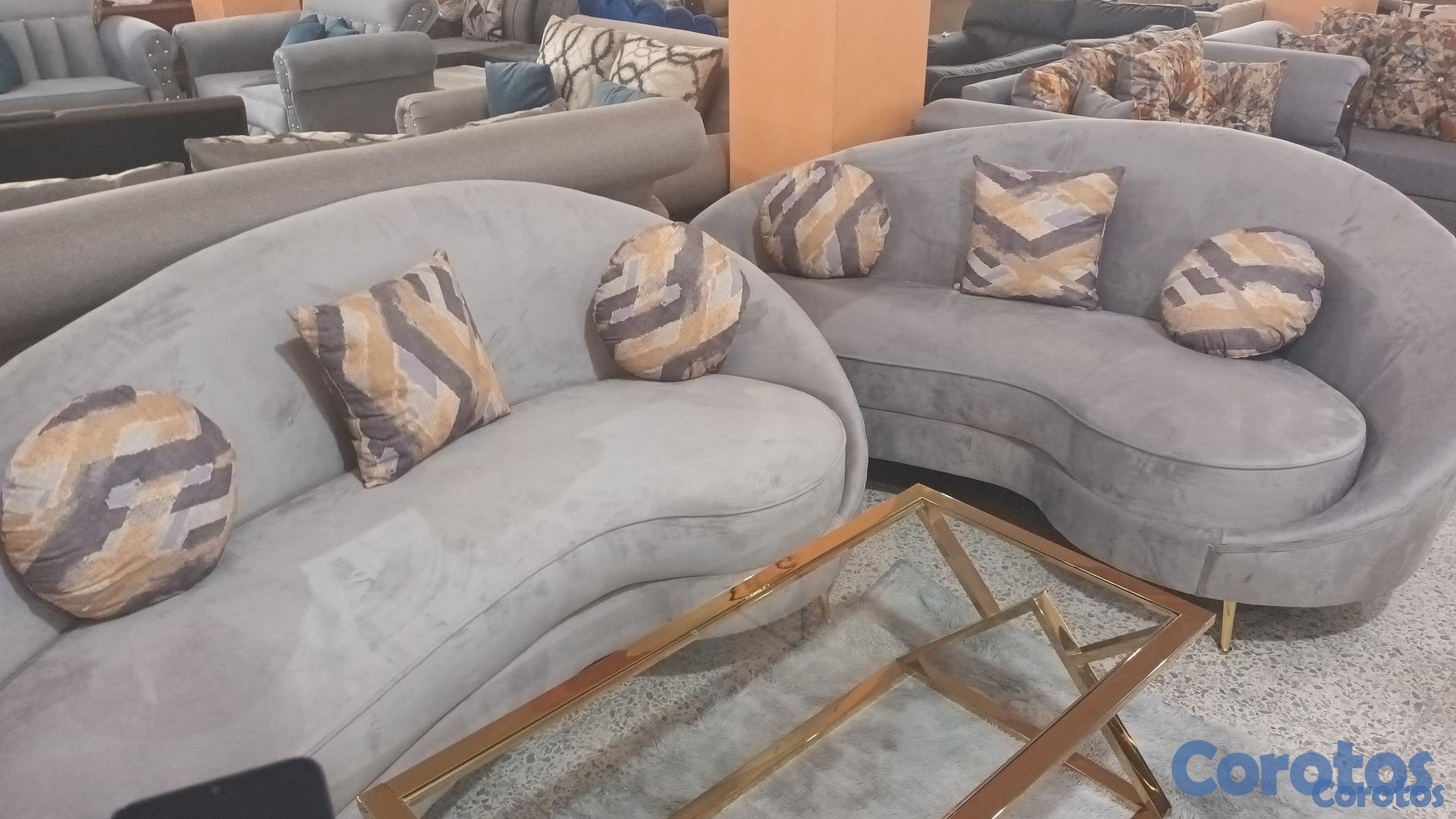 muebles y colchones - Juego de 2 Sofás de 3 plazas Excelente condiciones!!  4