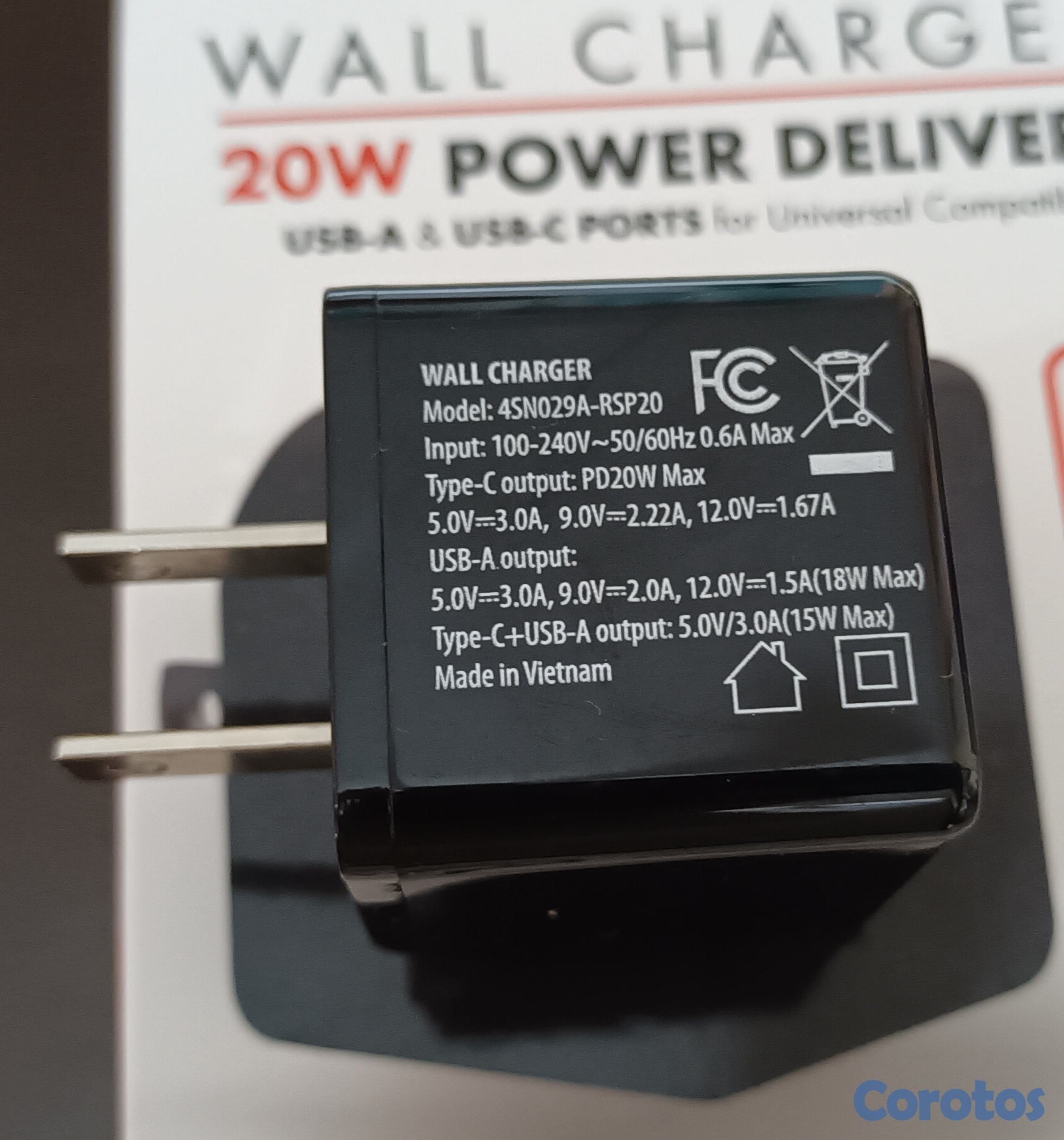 otros electronicos - Adaptador de corriente de 20W - Doble carga 7