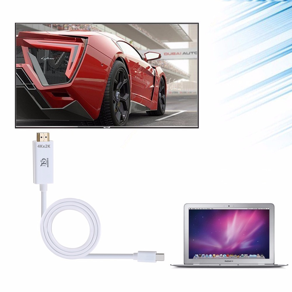 accesorios para electronica - Cable adaptador de mini DisplayPort macho a HDMI macho 2