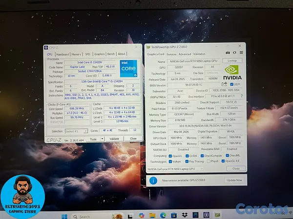 computadoras y laptops - Laptop gaming Acer Nitro ANV15-52, I5 13TH, RTX 50 6