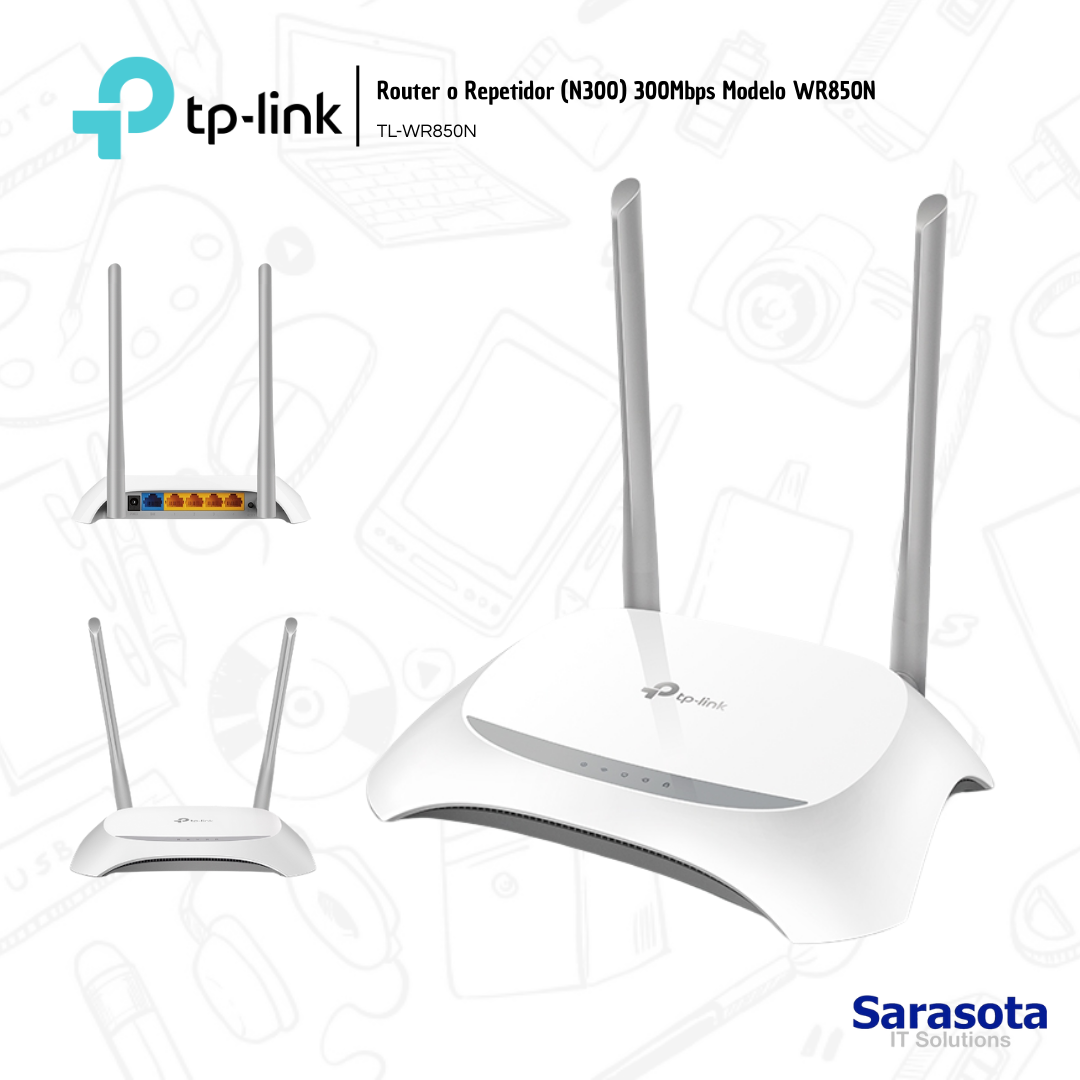accesorios para electronica - TP-Link Router o repetidor WR850N 850N N300 0