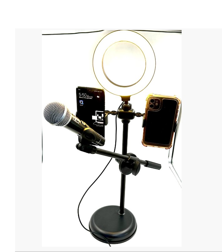 accesorios para electronica - Stand para móvil y Micrófono Profesional 0