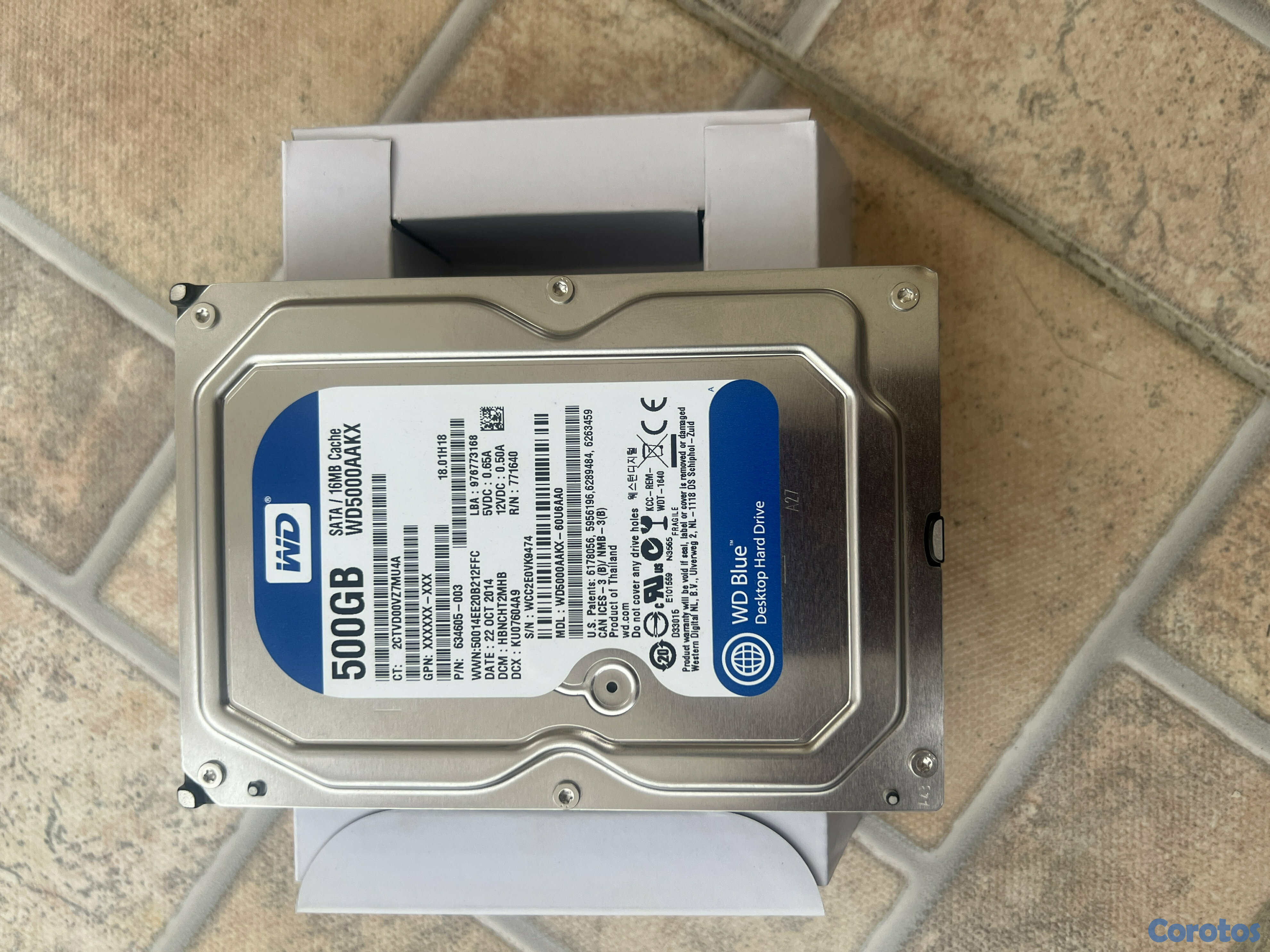 computadoras y laptops - Disco duro WD de 500 GB, color azul, 1