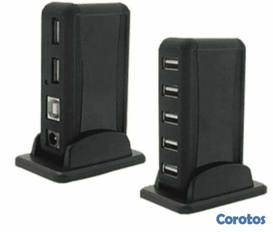 computadoras y laptops - HUB USB AGILER 7 PUERTOS USB 2.0, CON ADAPTADOR DE CORRIENTE.