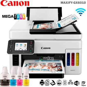 impresoras y scanners - MULTIFUNCIONAL CANON GX7010 MAXIFY, SISTEMA TINTA CONTINUA DE FABRICA , COLOR 2