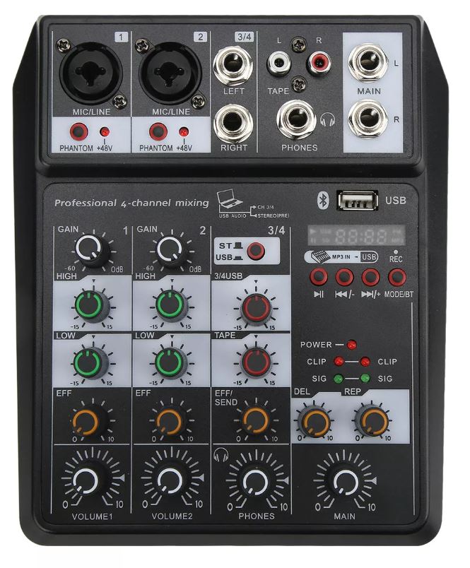 otros electronicos - Mezcladora de 2 canales con usb 2.0 1