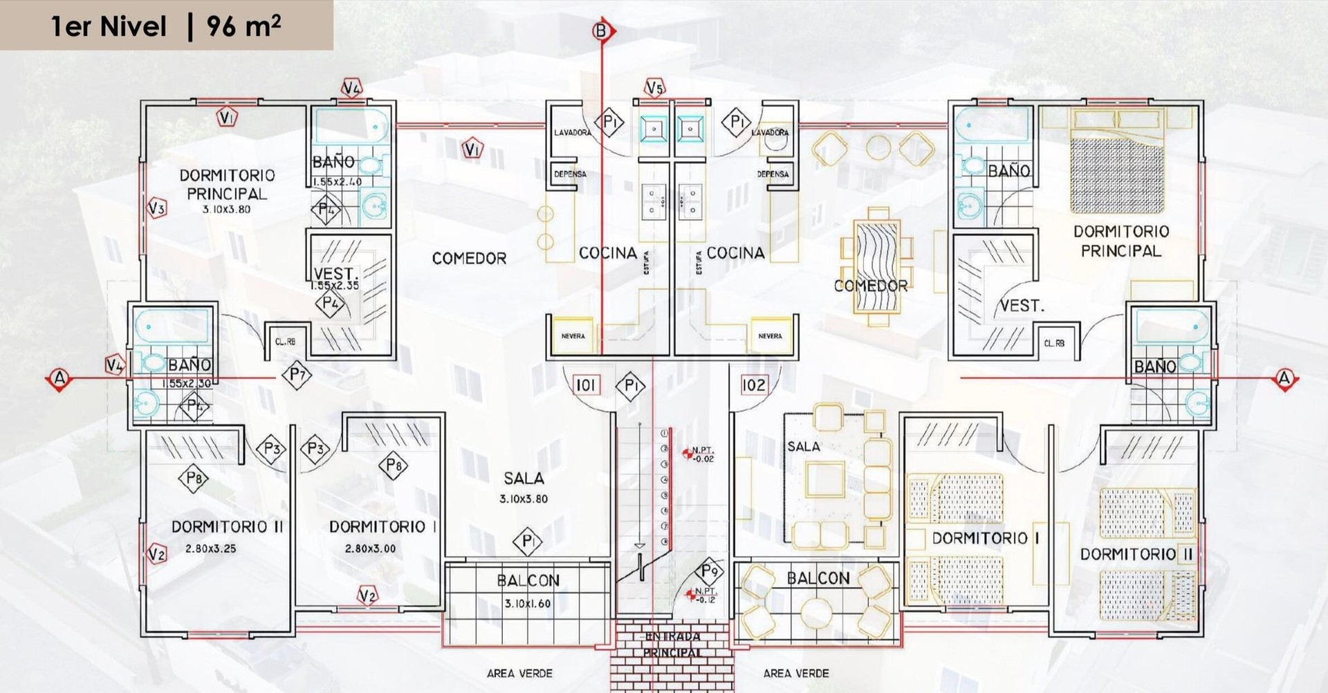 apartamentos - Novedoso proyecto conformado por Tres edificios de Tres Habitaciones. 5