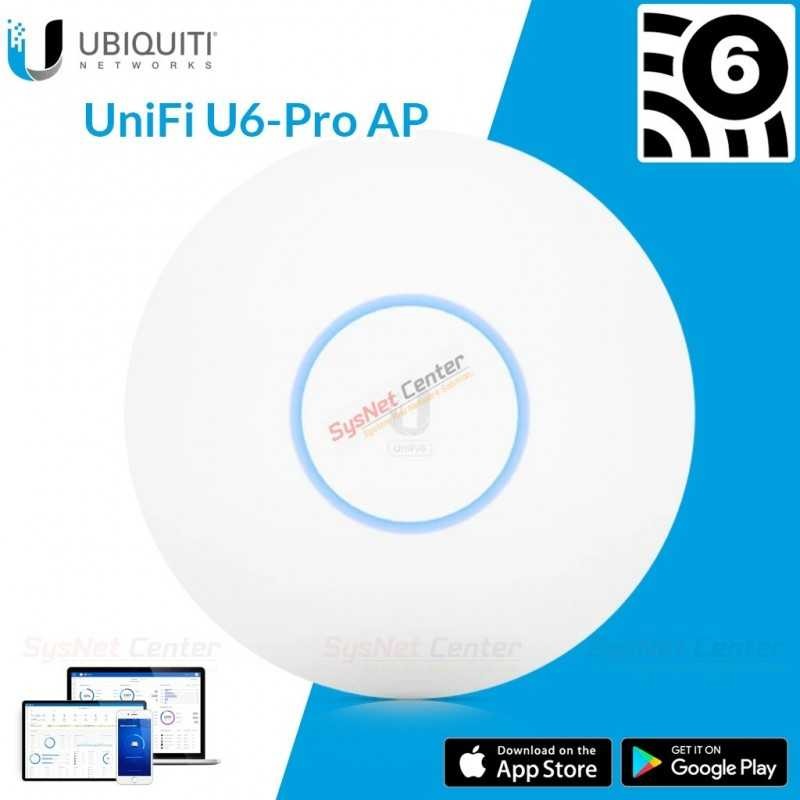 computadoras y laptops - ACCESS POINT UBIQUITI U6-PRO, 2.4GHZ 600 MBPS - 5GHZ/4.8 GBPS, 1 PUERTO LAN POE, 0
