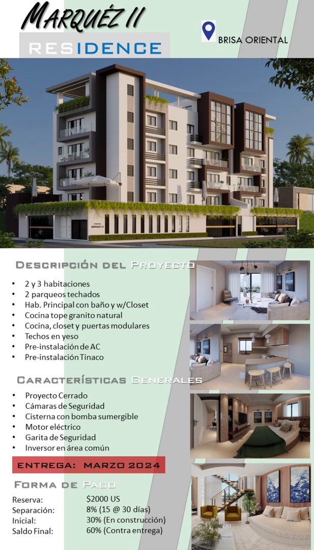 apartamentos - Venta de apartamento en la autopista de san Isidro brisa oriental  8
