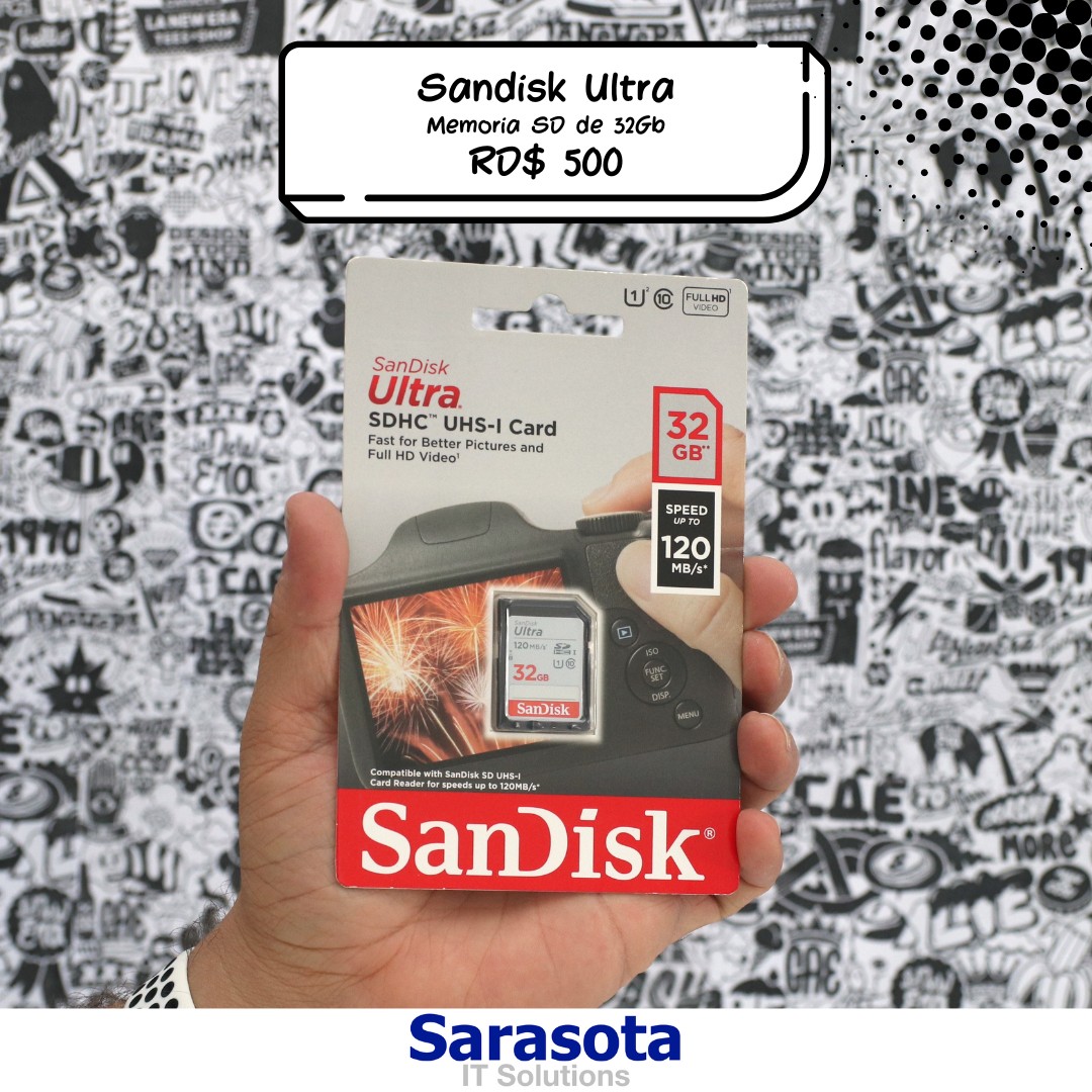 computadoras y laptops - SD 32Gb SanDisk Ultra (120 MB/s) Somos Sarasota