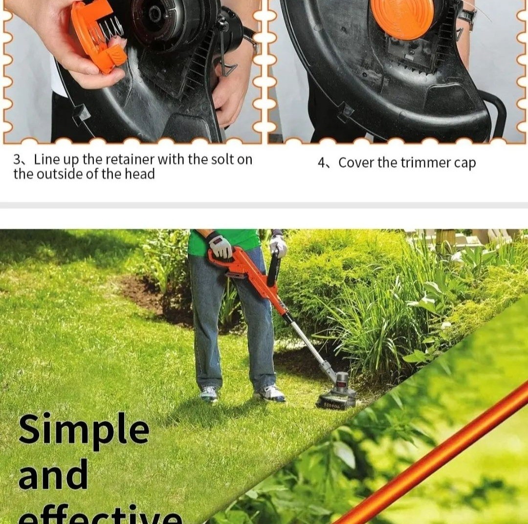 herramientas, jardines y exterior - Black+Decker 18V Max - Cortador de cuerda/borde, de 10 pulgadas 3