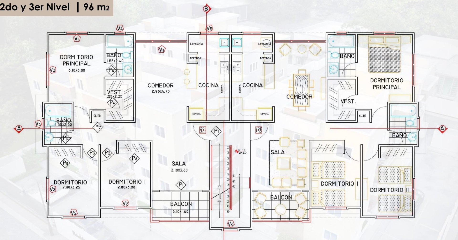 apartamentos - Novedoso proyecto conformado por Tres edificios de Tres Habitaciones. 6