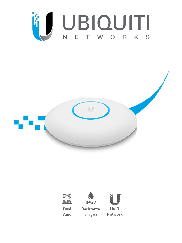 computadoras y laptops - ACCESS POINT UBIQUITI U6-PRO, 2.4GHZ 600 MBPS - 5GHZ/4.8 GBPS, 1 PUERTO LAN POE, 1
