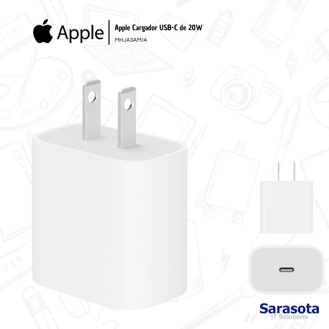 accesorios para electronica - Cargador 20W USB-C Apple MHJA3AM/A