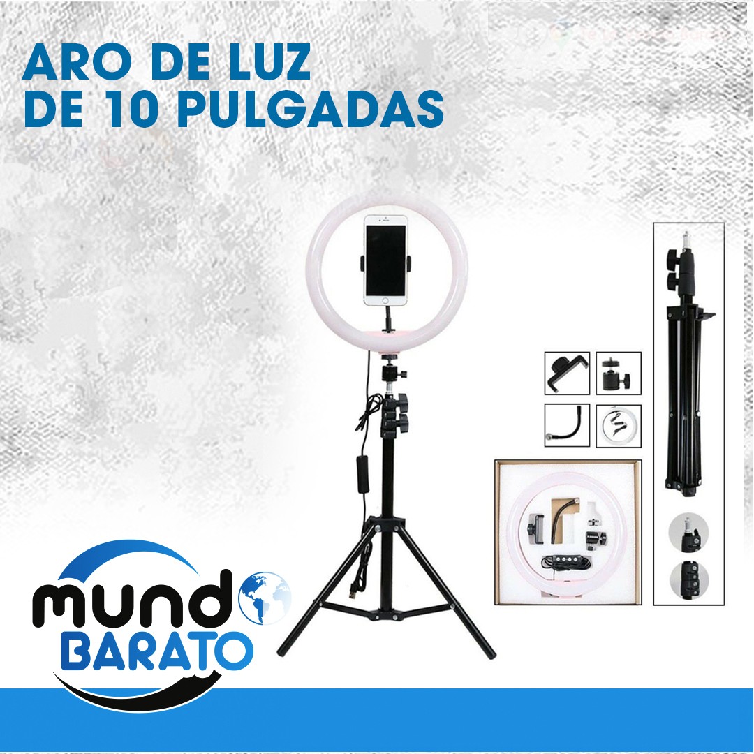 otros electronicos - Anillo Aro De Luz 10 Pulgadas Selfie Led + Tripode 2.5 Metros