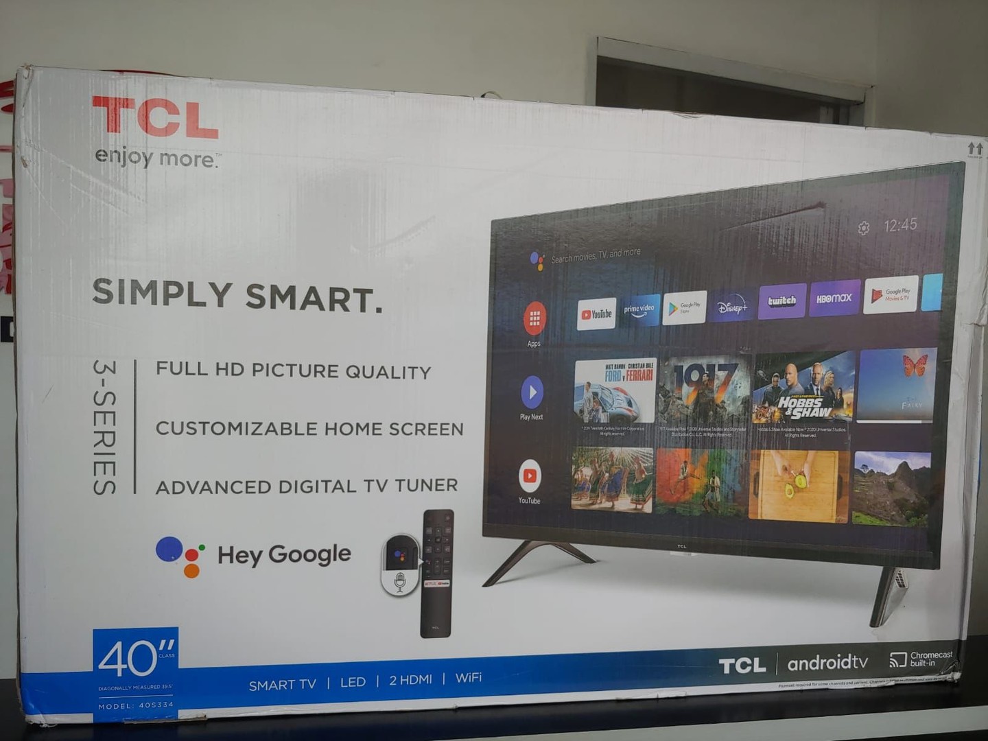 tv - TCL 40'' Inch Full HD 1080P LED Android Smart TV - Black - 40S334

Nueva sellada