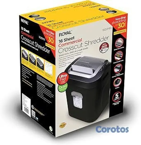 impresoras y scanners - TRITURADORA DE PAPEL ROYAL 1620MX, 16-SHEET CROSSC 3