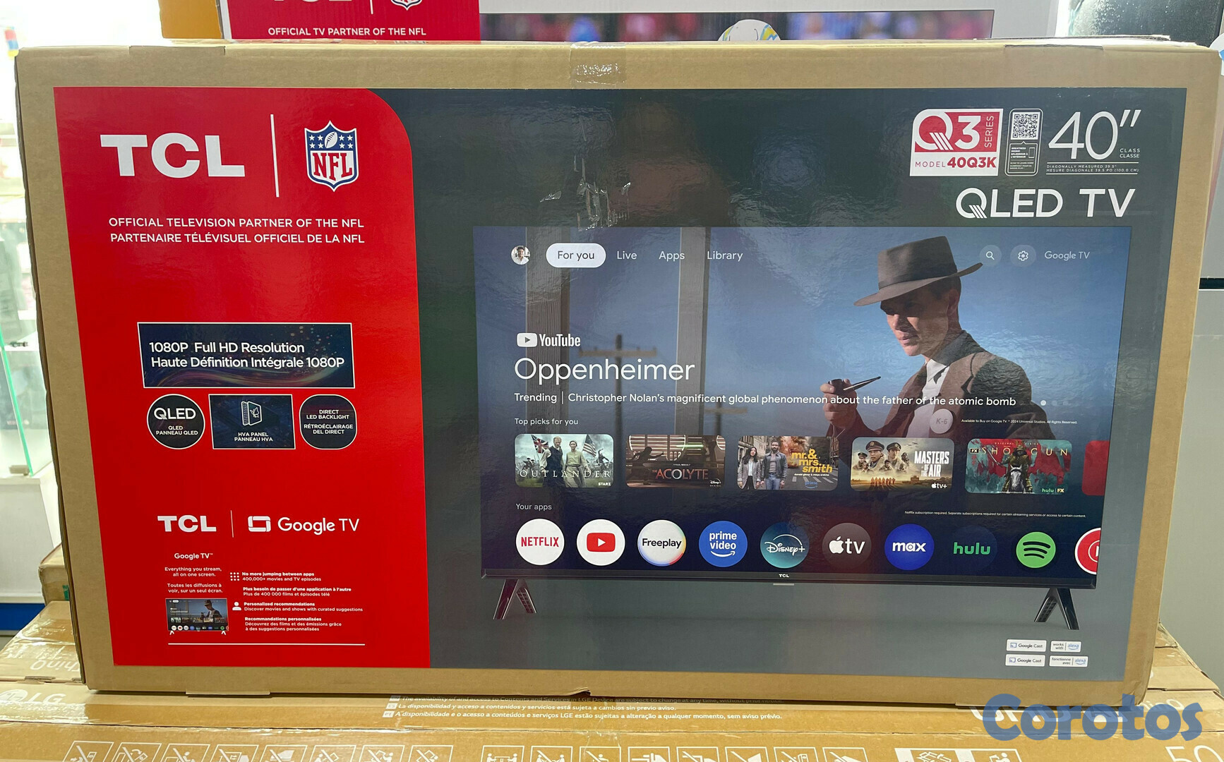 tv - SMART TV TCL DE 40 PULGADAS FIRE TV QLED CONTROL POR VOZ 2025 1080P FULL HD