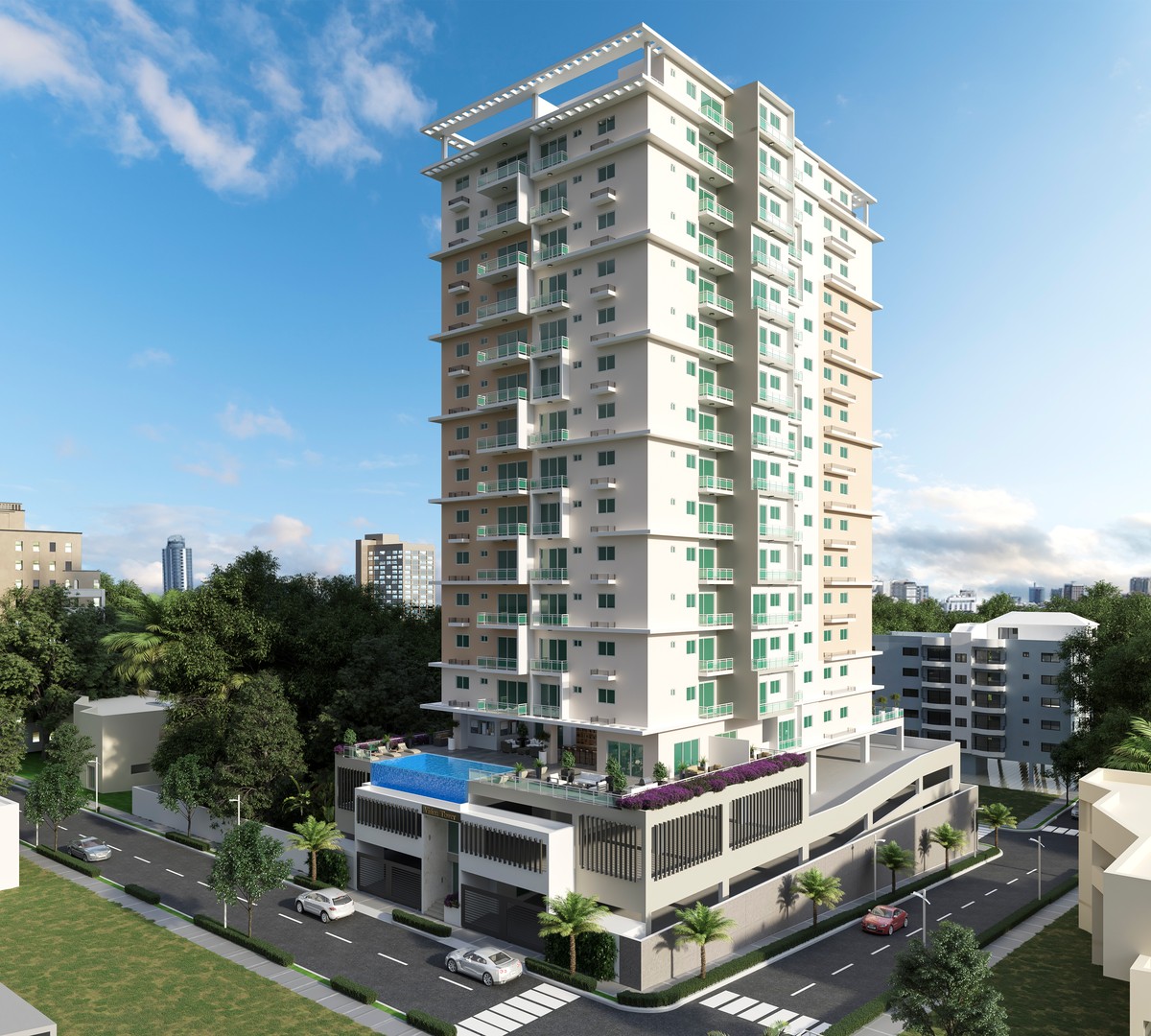 apartamentos - Vision Tower Aptos de 1, 2 y 3 Habitaciones en Alma Rosa I 2023
