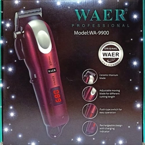 salud y belleza - Maquina de afeitar y recortar recargable Waer 9900 5