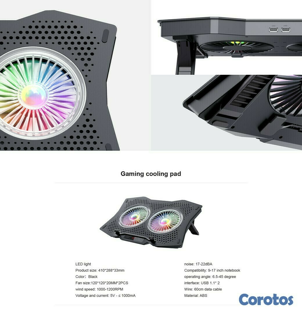 computadoras y laptops - FAN COOLER, 10" hasta 17 pulgadas 2