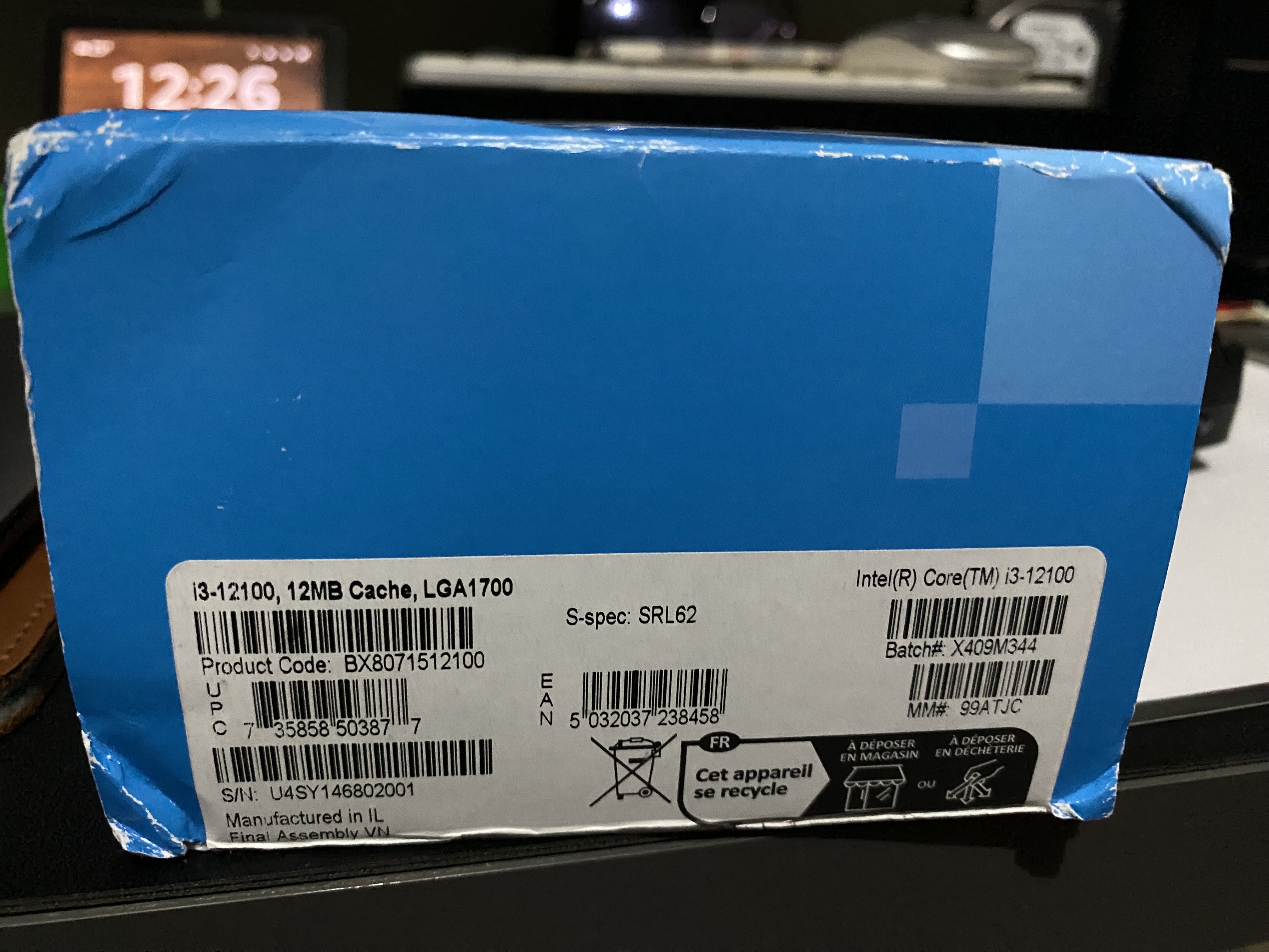 computadoras y laptops - Procesador Intel i3-12100 3.30 GHz Nuevo 12va Gen 2