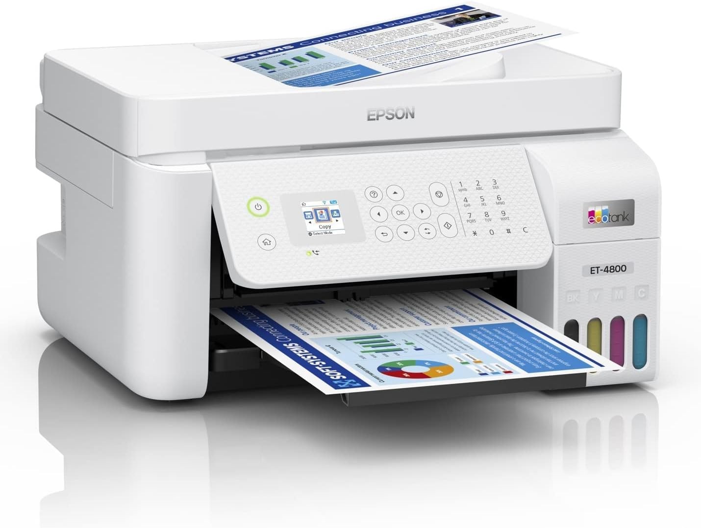 impresoras y scanners - Epson EcoTank ET-4800 Impresora Multifuncional, ADF y Fax, WIFI, USB, Enthernet 2