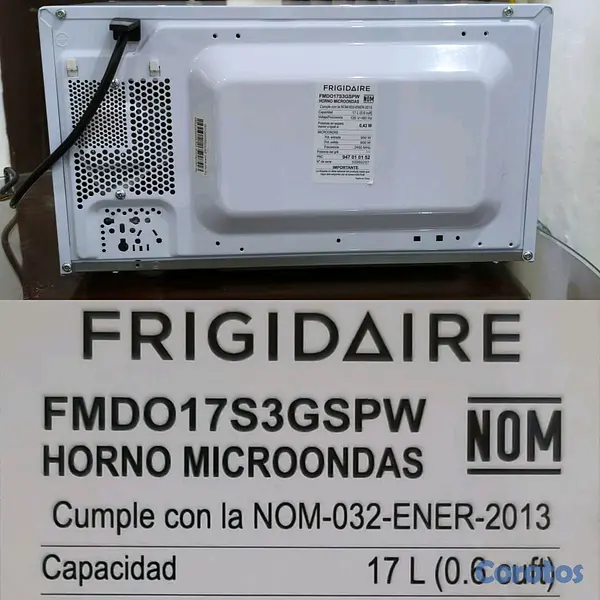 electrodomesticos - Microondas comprado Frigidaire  2