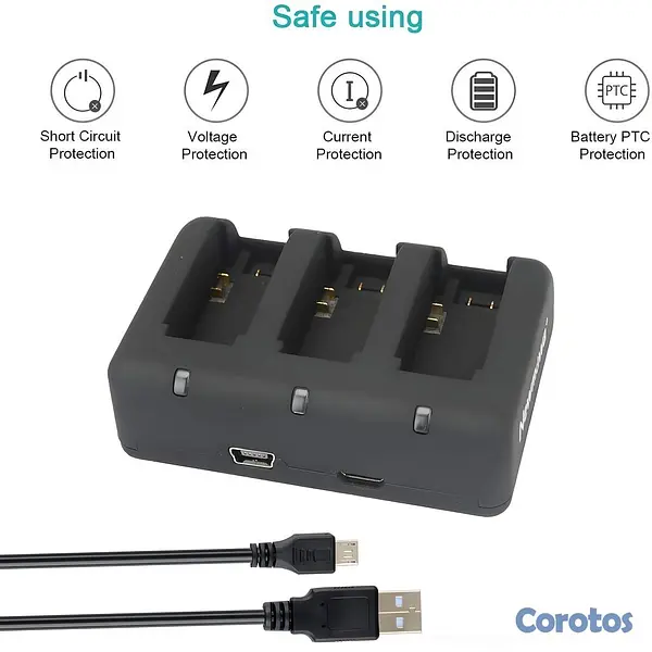 camaras y audio - Cargador Baterías Cámara GoPro Hero 4 HD - Doble U 2