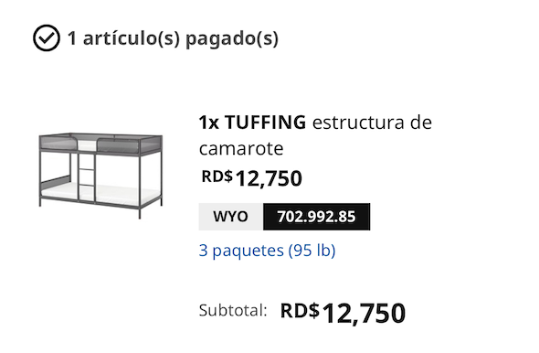 muebles y colchones - CAMAROTE IKEA TWIN NUEVO SIN ABRIR