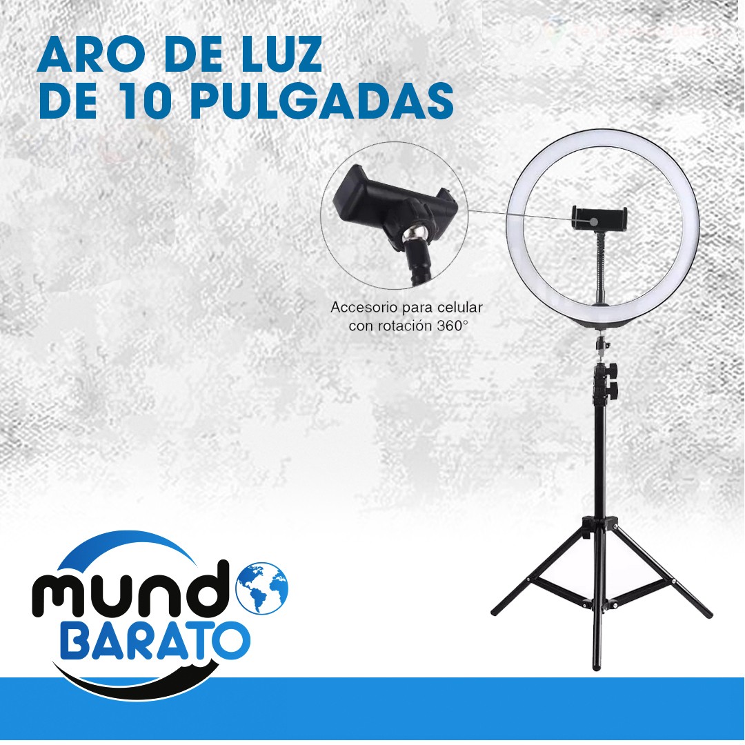 otros electronicos - Anillo Aro De Luz 10 Pulgadas Selfie Led + Tripode 2.5 Metros 1