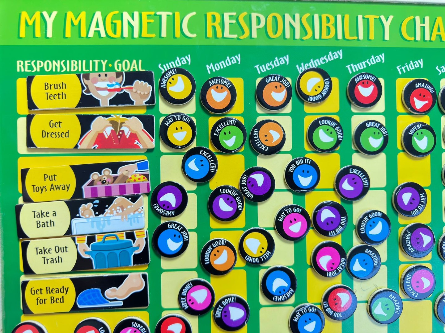 accesorios - Pizarra Magnética de Responsabilidades para Niños 4