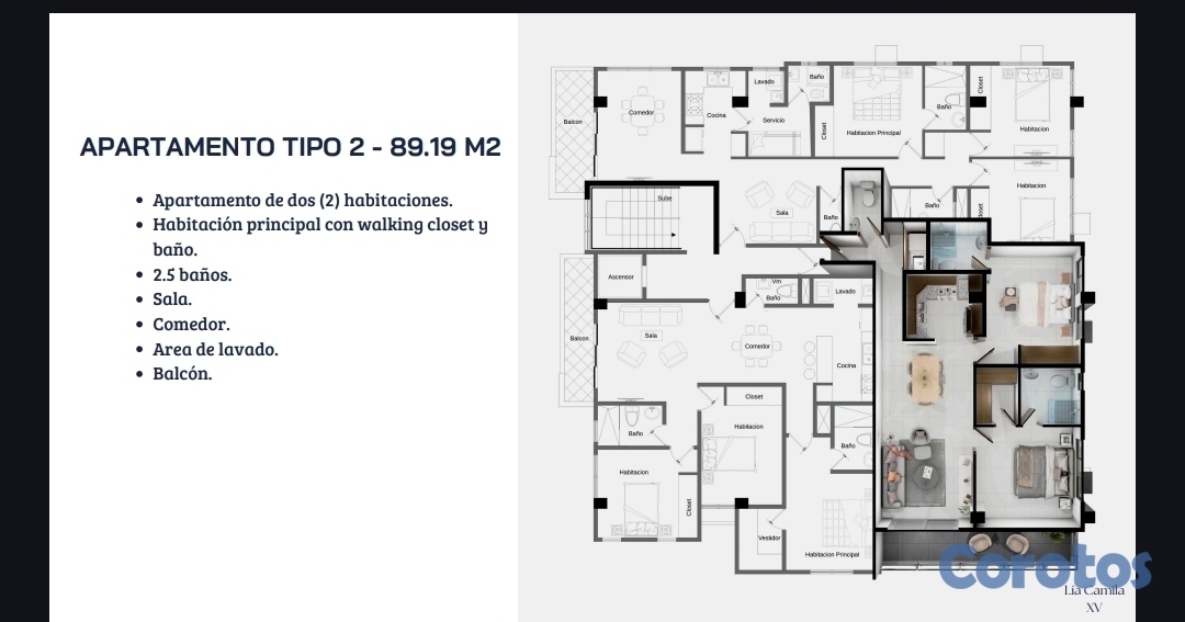 apartamentos - Apto 301, Proyecto LC en Atala 3